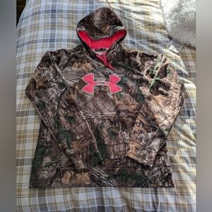Under Armour Pink Camouflage Long Sleeve Hoodie NWOT